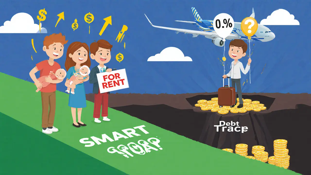 Трое счастливых людей на безопасном пути: молодая семья, инвестор и путешественник — примеры, для кого субсидия работает.