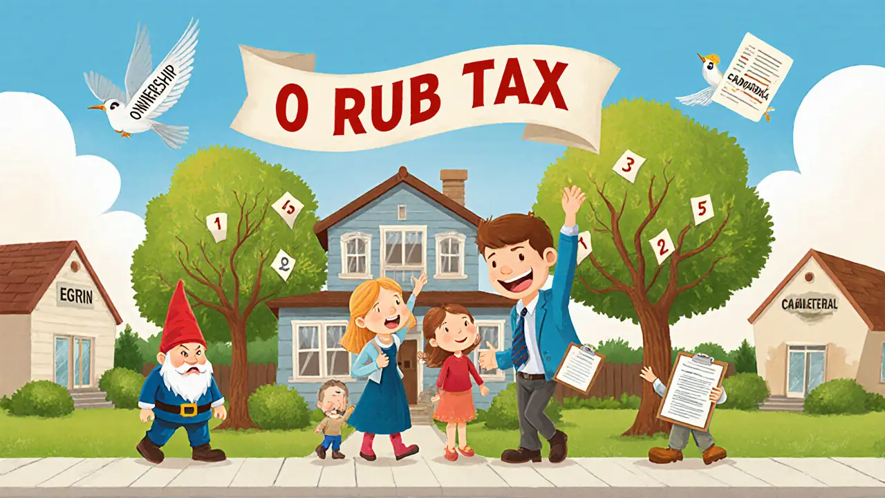 Семья празднует, потому что держала квартиру 5 лет — налога нет, чиновник уходит разочарованный.