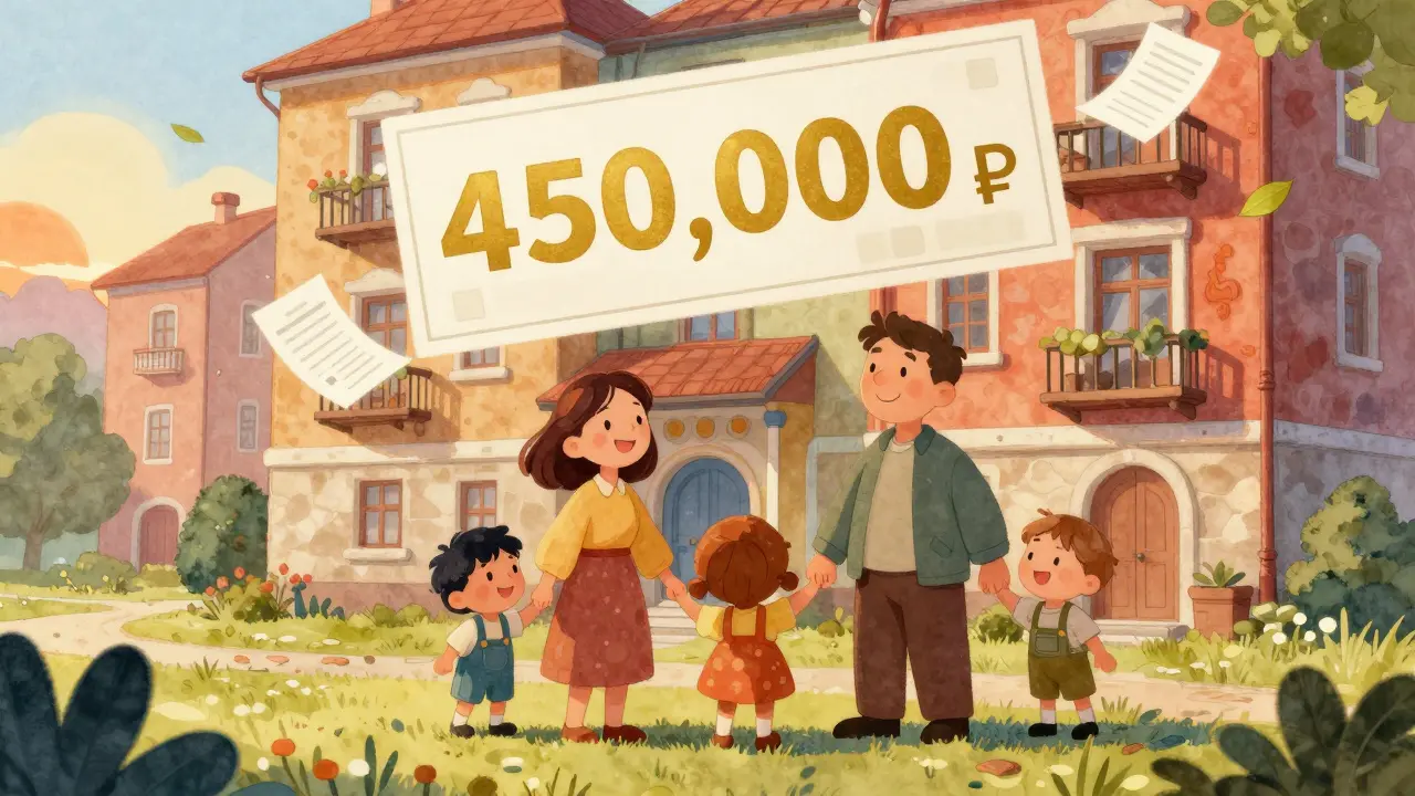 Как получить 450 тысяч рублей на погашение ипотеки многодетным семьям в 2025 году