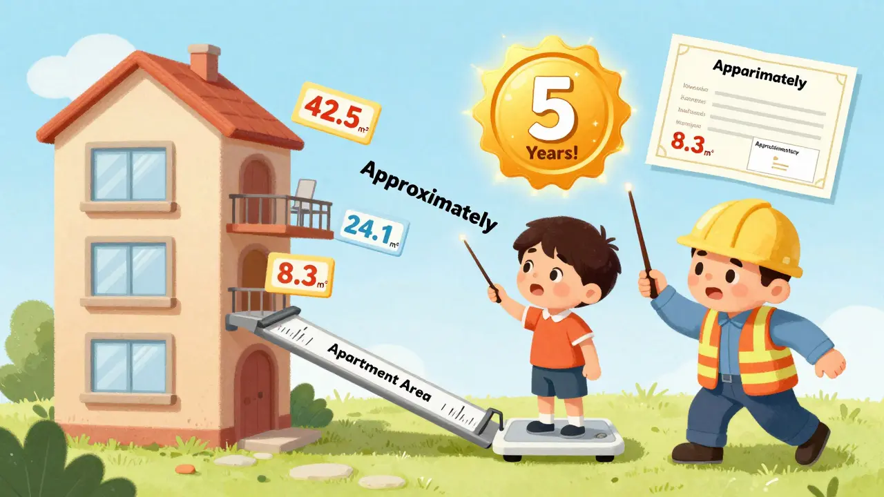 Ребёнок взвешивает квартиру — цифры показывают точные метры, а злодей пытается уменьшить её, пока над ней светится гарантия и страховка.