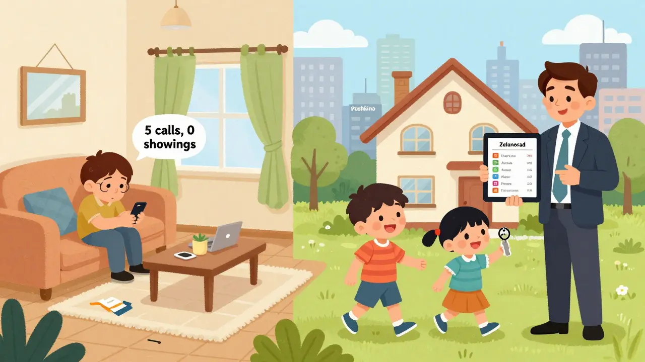 Сравнение: запущенная квартира и идеально подготовленная с реальными объявлениями на экране.