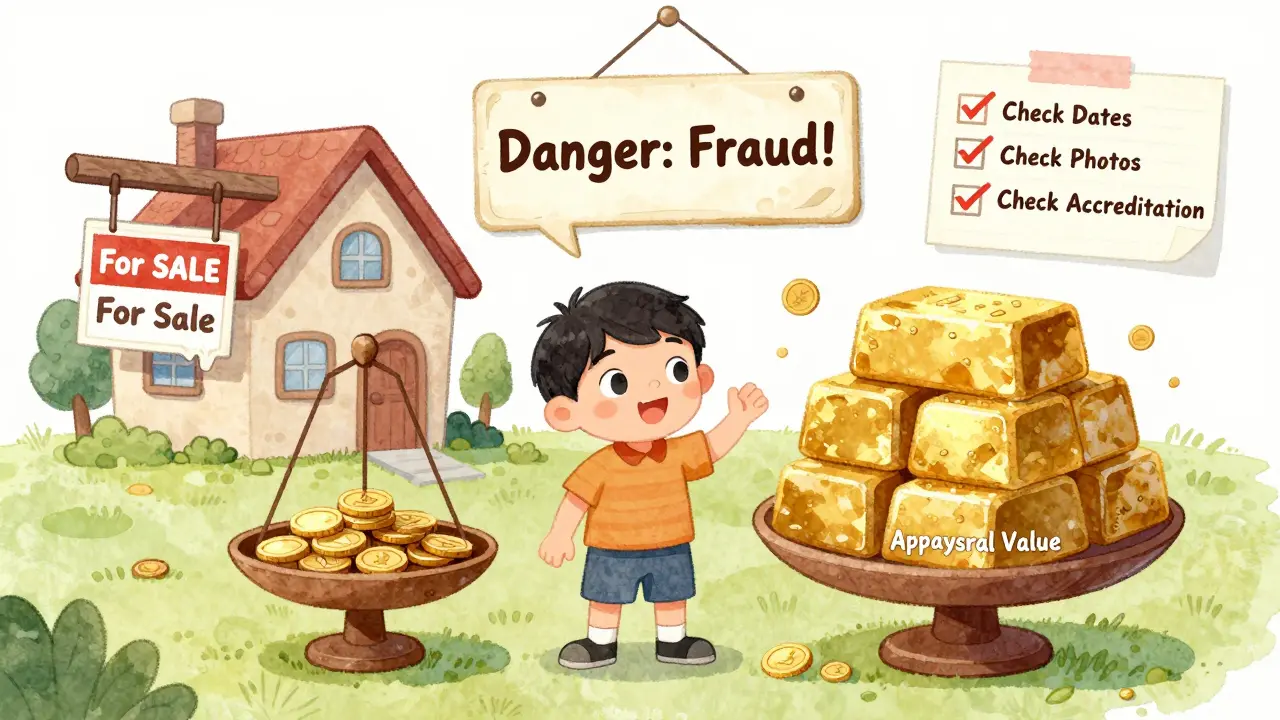 Две весы: одна с кадастровой стоимостью, другая — с завышенной, дом позади тает, на стене — чек-лист проверок.