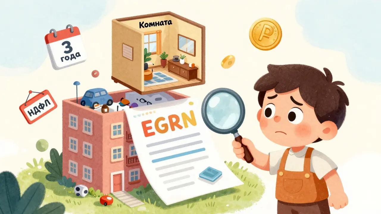 Как рассчитать НДФЛ при продаже комнаты в коммунальной квартире в 2025 году