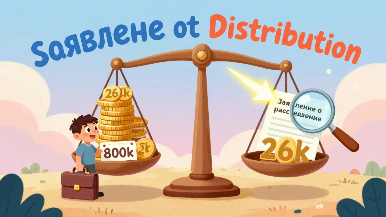 На весах одна сторона тяжелее — показано выгодное распределение вычета