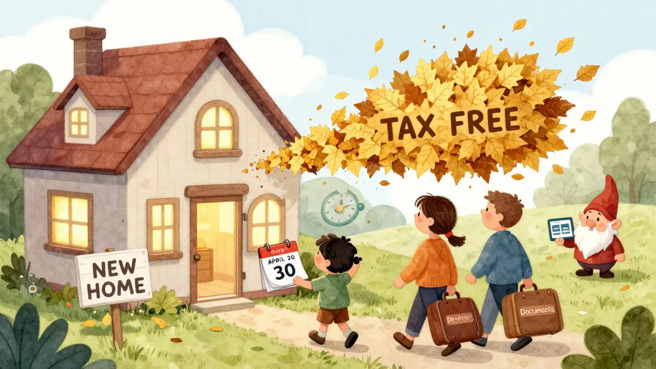 Семья переезжает в новый дом, старый дом превращается в листья — налога нет, срок подачи декларации — 30 апреля.