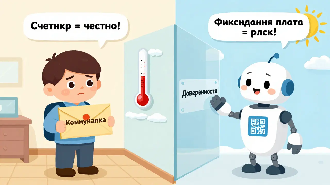 Арендатор платит напрямую роботу-коммунальщику, а арендодатель смотрит с тревогой.