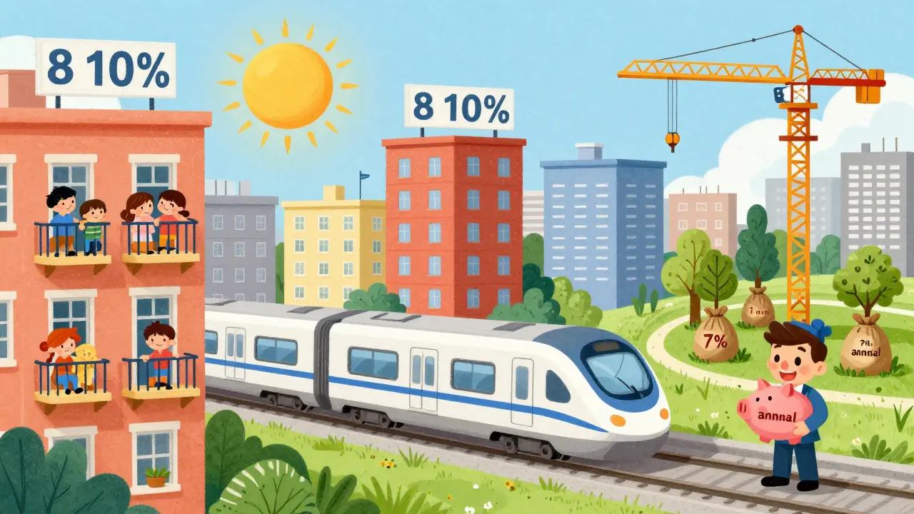 Краснодар с семьёй, туристами и стройкой, солнце и знаки 8-10% доходности.