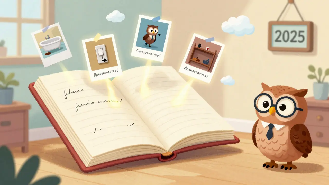 Волшебный блокнот сам пишет акт, а фото автоматически снимаются с углов квартиры под наблюдением совы.