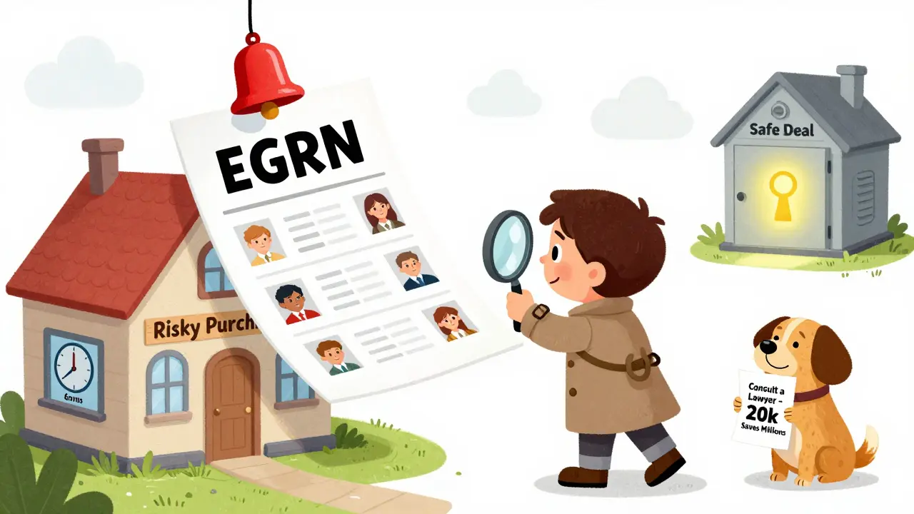 Детектив проверяет историю квартиры, предупреждая о риске покупки до оформления наследства.