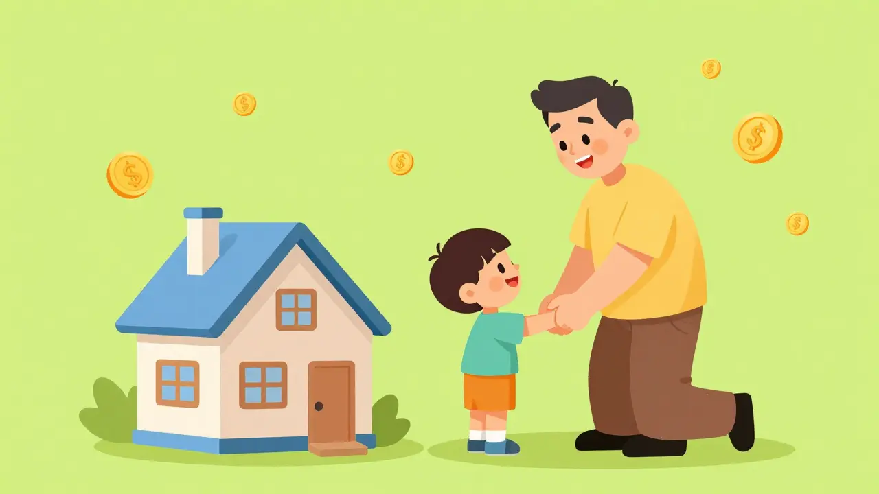 Родственники дальнего круга обмениваются ключами с улыбкой