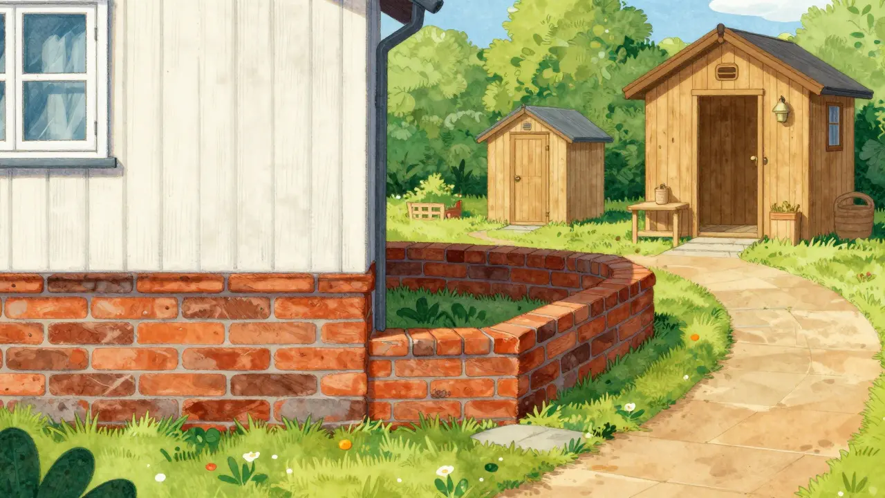 Иллюстрация дома, бани и хозблока, демонстрирующая элементы стоимости недвижимости